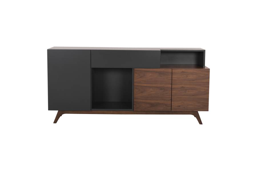 ΜΠΟΥΦΕΣ PREDA HM9747 MDF ΜΕ ΚΑΡΥΔΙ & ΣΚΟΥΡΟ ΓΚΡΙ ΚΑΠΛΑΜΑ 167x28-40x80Υεκ.