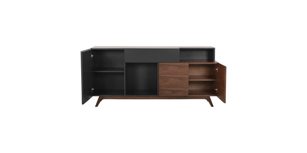 ΜΠΟΥΦΕΣ PREDA HM9747 MDF ΜΕ ΚΑΡΥΔΙ & ΣΚΟΥΡΟ ΓΚΡΙ ΚΑΠΛΑΜΑ 167x28-40x80Υεκ.