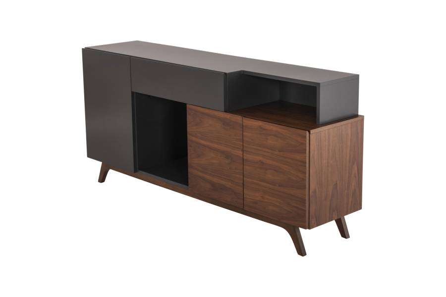 ΜΠΟΥΦΕΣ PREDA HM9747 MDF ΜΕ ΚΑΡΥΔΙ & ΣΚΟΥΡΟ ΓΚΡΙ ΚΑΠΛΑΜΑ 167x28-40x80Υεκ.