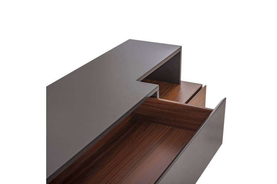 ΜΠΟΥΦΕΣ PREDA HM9747 MDF ΜΕ ΚΑΡΥΔΙ & ΣΚΟΥΡΟ ΓΚΡΙ ΚΑΠΛΑΜΑ 167x28-40x80Υεκ.