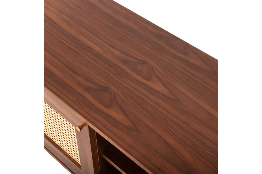 ΕΠΙΠΛΟ ΤΗΛΕΟΡΑΣΗΣ MEEN HM9736 MDF ΜΕ ΚΑΠΛΑΜΑ ΚΑΡΥΔΙΑΣ-ΧΡΥΣΑ ΠΟΔΙΑ 160x40x52Υεκ.