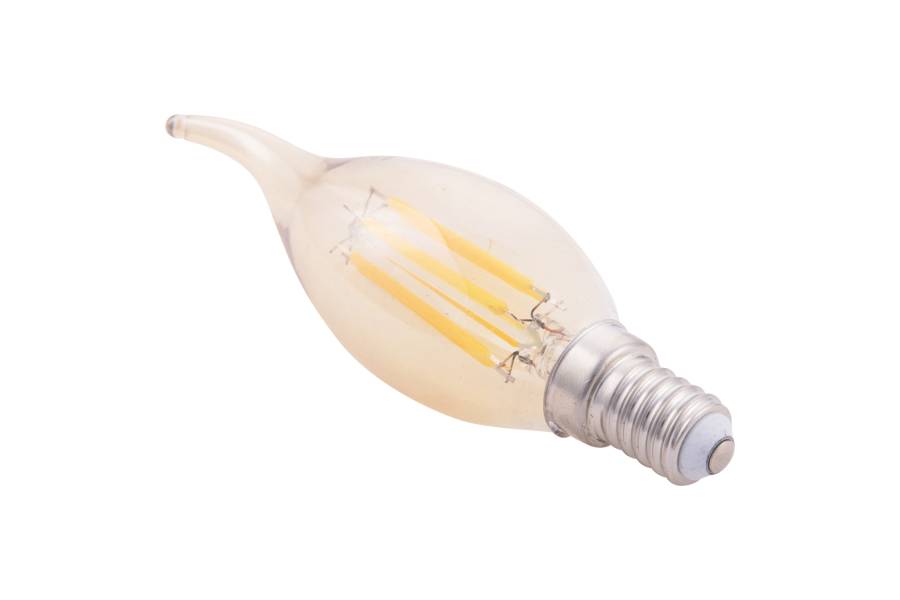 ΛΑΜΠΤΗΡΑΣ HM4047.02 ΣΤΥΛ ΦΛΟΓΑ LED FILAMENT 6W E14 3000K GOLD DIMMABLE