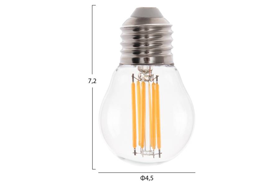 ΛΑΜΠΤΗΡΑΣ HM4046.01 LED FILAMENT 6W E27 2700K ΔΙΑΦΑΝΟ DIMMABLE