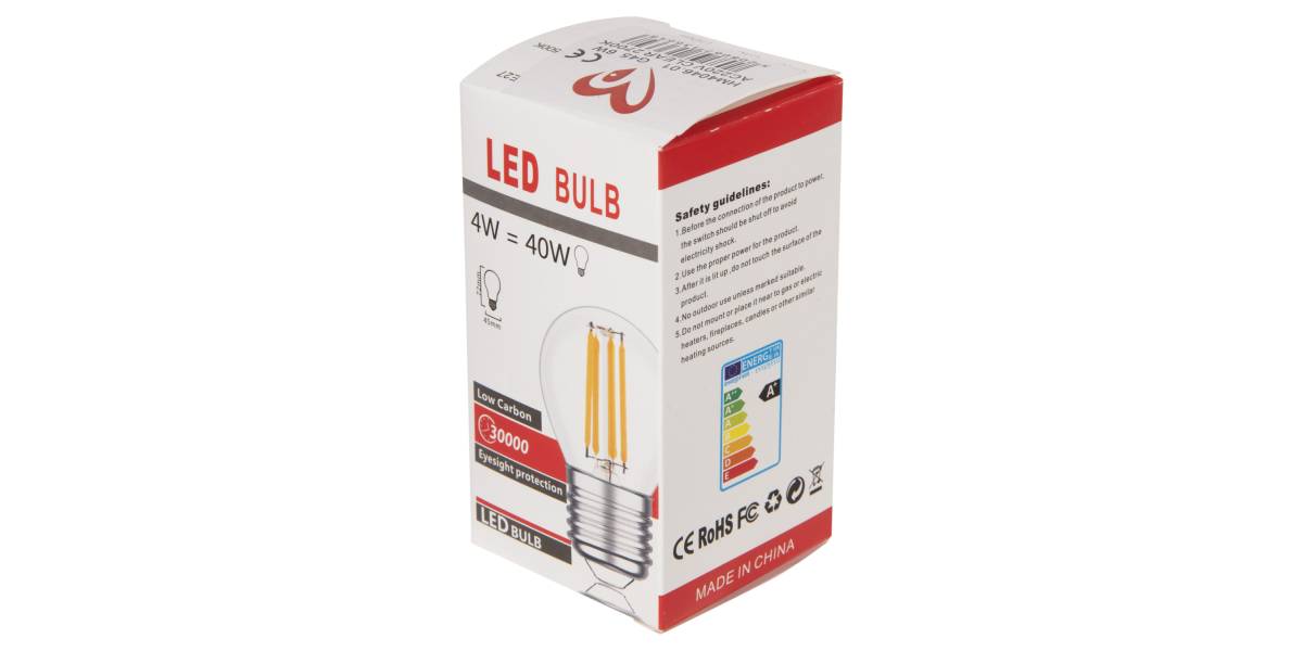 ΛΑΜΠΤΗΡΑΣ HM4046.01 LED FILAMENT 6W E27 2700K ΔΙΑΦΑΝΟ DIMMABLE