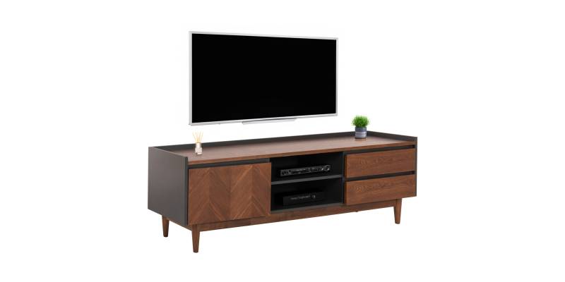 ΕΠΙΠΛΟ ΤΗΛΕΟΡΑΣΗΣ VEEN HM9741 MDF ΜΕ ΚΑΠΛΑΜΑ ΚΑΡΥΔΙΑΣ-ΚΑΡΥΔΙ&ΣΚΟΥΡΟ ΓΚΡΙ 170x40x50Υ
