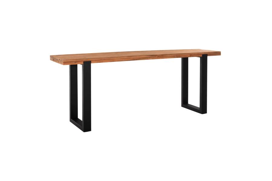 ΚΟΝΣΟΛΑ SHIRE HM9800 ΑΝΑΚΥΚΛΩΜΕΝΟ ΞΥΛΟ TEAK-ΜΑΥΡΕΣ ΜΕΤΑΛΛΙΚΕΣ ΒΑΣΕΙΣ 240x50x90Yεκ