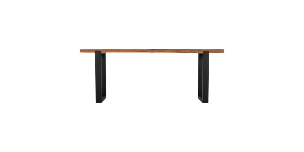 ΚΟΝΣΟΛΑ SHIRE HM9800 ΑΝΑΚΥΚΛΩΜΕΝΟ ΞΥΛΟ TEAK-ΜΑΥΡΕΣ ΜΕΤΑΛΛΙΚΕΣ ΒΑΣΕΙΣ 240x50x90Yεκ