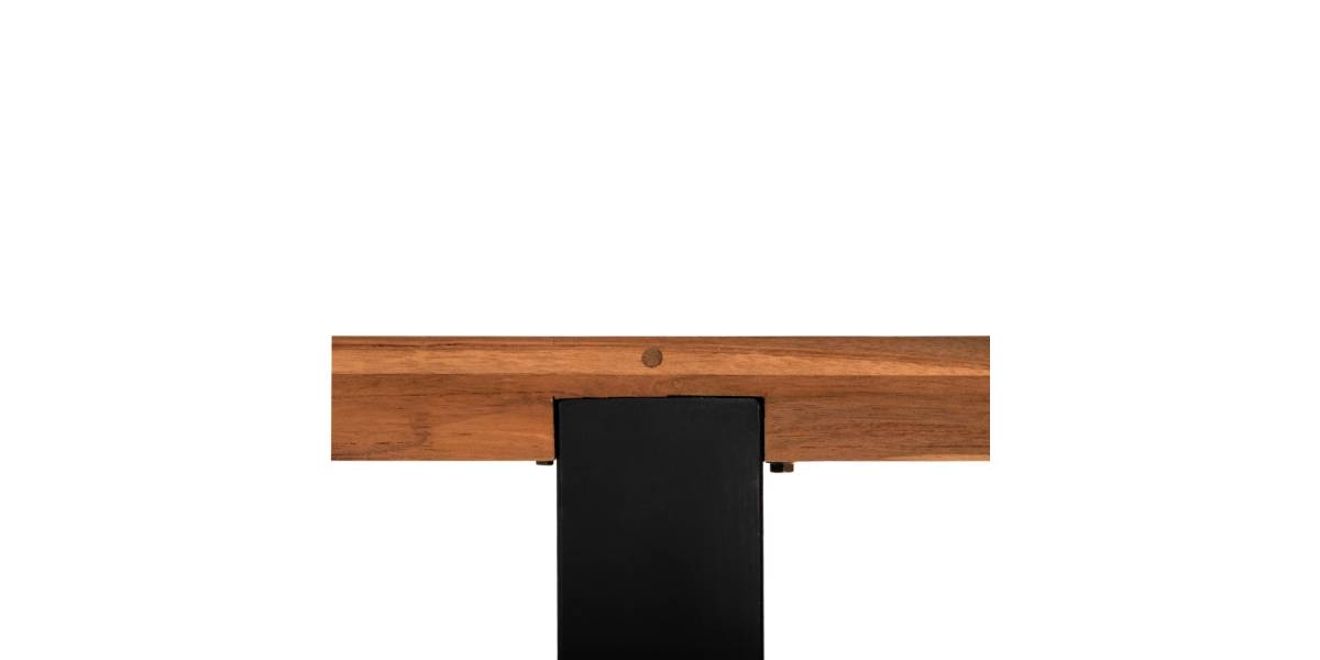 ΚΟΝΣΟΛΑ SHIRE HM9800 ΑΝΑΚΥΚΛΩΜΕΝΟ ΞΥΛΟ TEAK-ΜΑΥΡΕΣ ΜΕΤΑΛΛΙΚΕΣ ΒΑΣΕΙΣ 240x50x90Yεκ