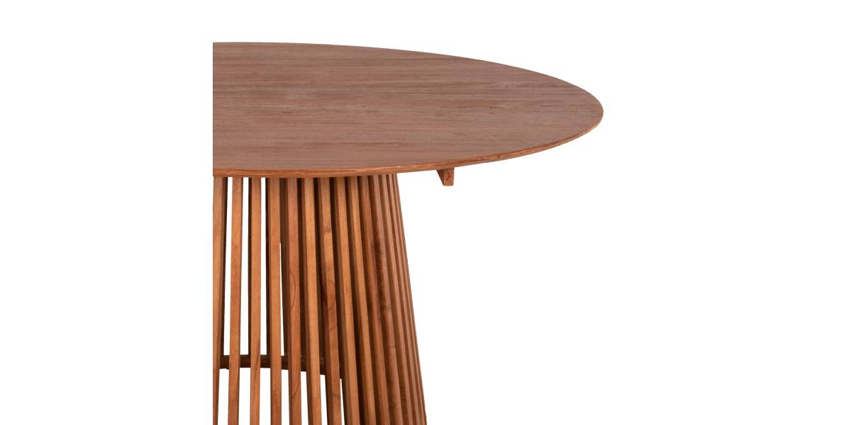 ΤΡΑΠΕΖΙ ΤΡΑΠΕΖΑΡΙΑΣ FRANTZ HM9457.11 ΜΑΣΙΦ MINDI ΞΥΛΟ ΣΕ ΦΥΣΙΚΟ Φ150x75Υεκ.
