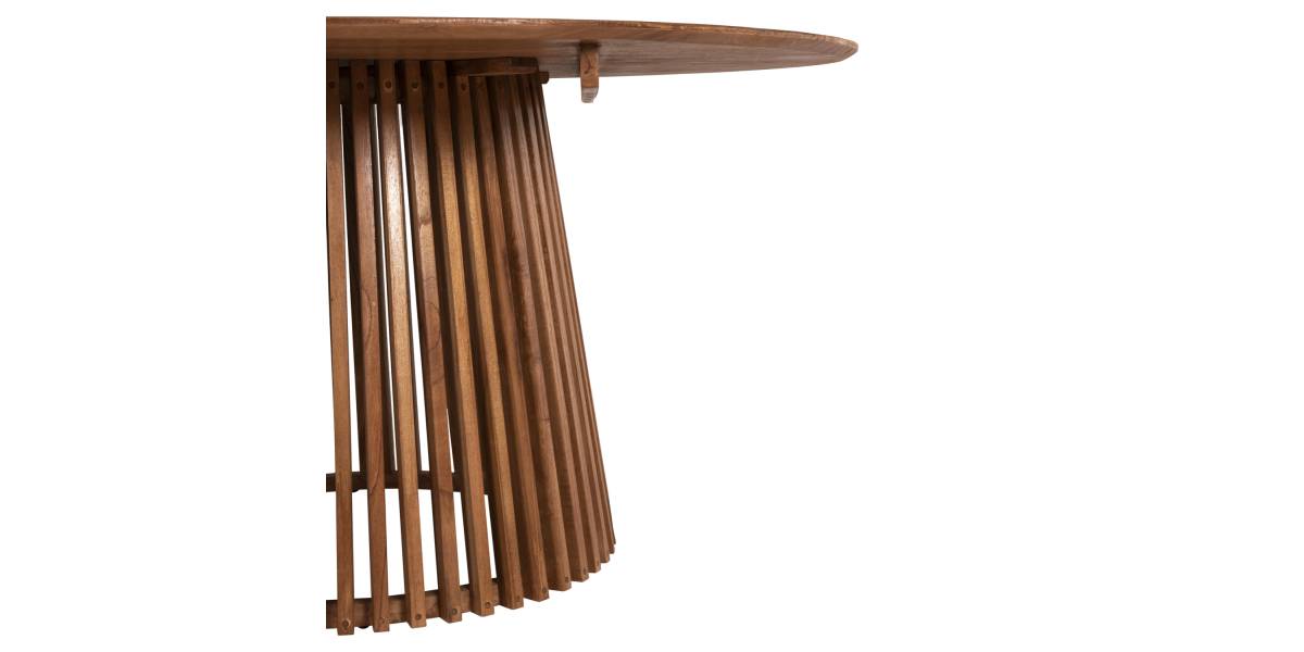 ΤΡΑΠΕΖΙ ΤΡΑΠΕΖΑΡΙΑΣ FRANTZ HM9457.11 ΜΑΣΙΦ MINDI ΞΥΛΟ ΣΕ ΦΥΣΙΚΟ Φ150x75Υεκ.
