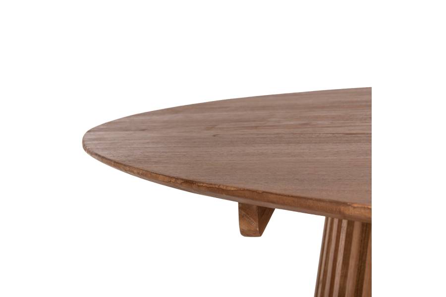 ΤΡΑΠΕΖΙ ΤΡΑΠΕΖΑΡΙΑΣ FRANTZ HM9457.11 ΜΑΣΙΦ MINDI ΞΥΛΟ ΣΕ ΦΥΣΙΚΟ Φ150x75Υεκ.