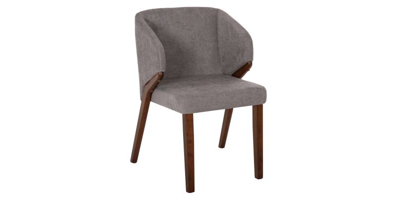 ΚΑΡΕΚΛΑ RADDER HM9749 RUBBERWOOD ΣΕ ΚΑΡΥΔΙ-ΓΚΡΙ ΥΦΑΣΜΑ 50x53x77Υεκ.