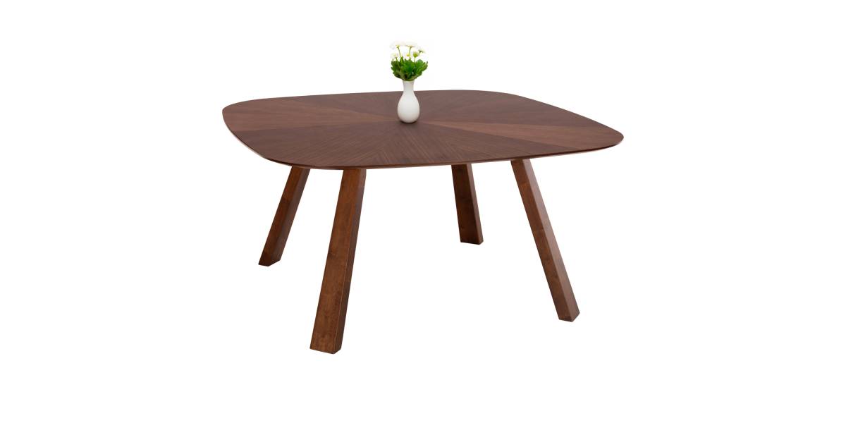 ΤΡΑΠΕΖΙ ΤΡΑΠΕΖΑΡΙΑΣ RINER HM9733 MDF ΜΕ ΚΑΠΛΑΜΑ ΚΑΡΥΔΙΑΣ 150x150x75Υ εκ.