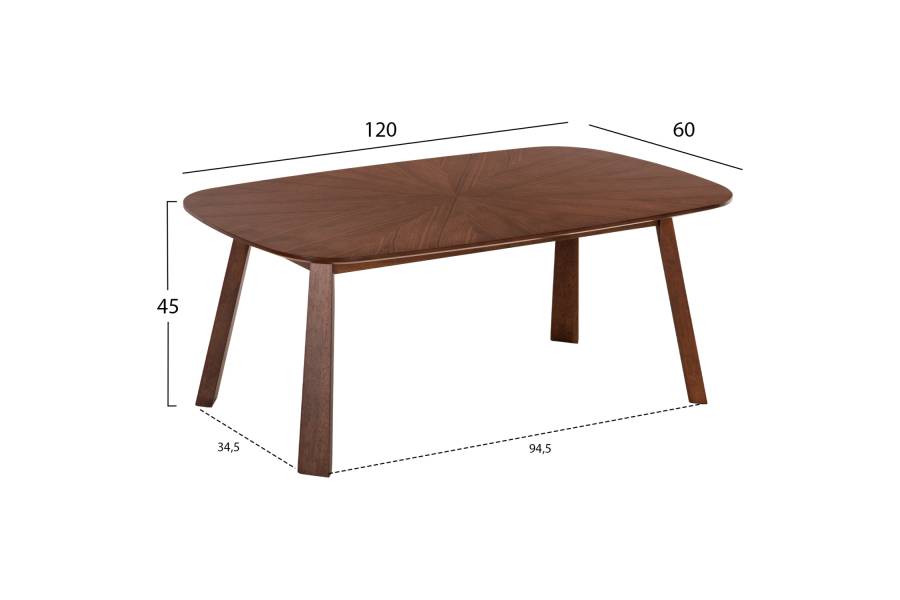 ΤΡΑΠΕΖΙ ΣΑΛΟΝΙΟΥ RINER HM9737 MDF ΣΕ ΚΑΡΥΔΙ ΧΡΩΜΑ 120x60x45Υεκ.