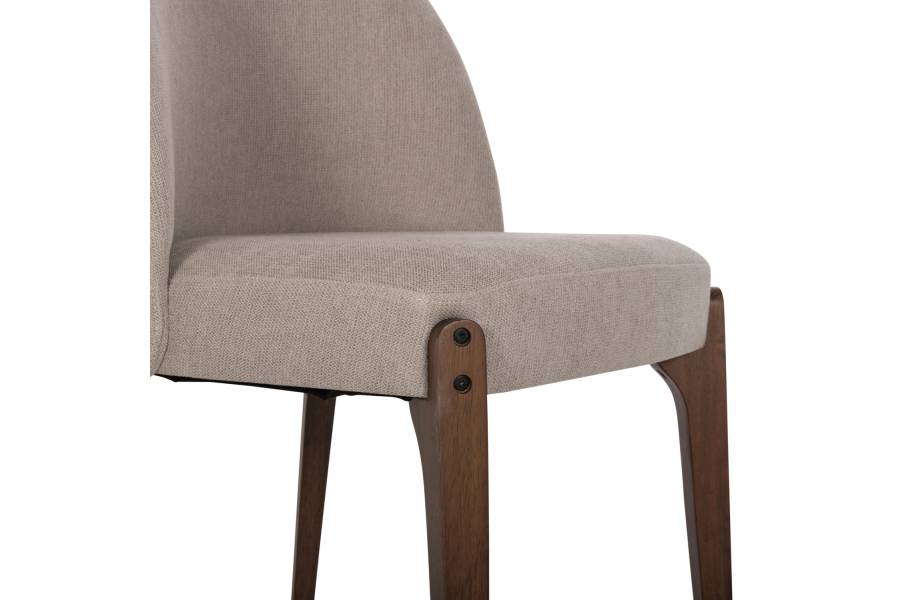 ΚΑΡΕΚΛΑ ΤΡΑΠΕΖΑΡΙΑΣ RAMMER HM9744.02 RUBBERWOOD ΣΕ ΚΑΡΥΔΙ-ΕΚΡΟΥ ΥΦΑΣΜΑ 57x55x86Υεκ.