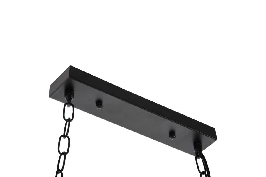 ΦΩΤΙΣΤΙΚΟ ΟΡΟΦΗΣ ΚΡΕΜΑΣΤΟ 6-ΦΩΤΟ HM4118 ΞΥΛΙΝΟ ΨΑΡΙ-ΜΑΥΡΟ ΜΕΤΑΛΛΟ-ΓΥΑΛΙ 95x35x116Υεκ