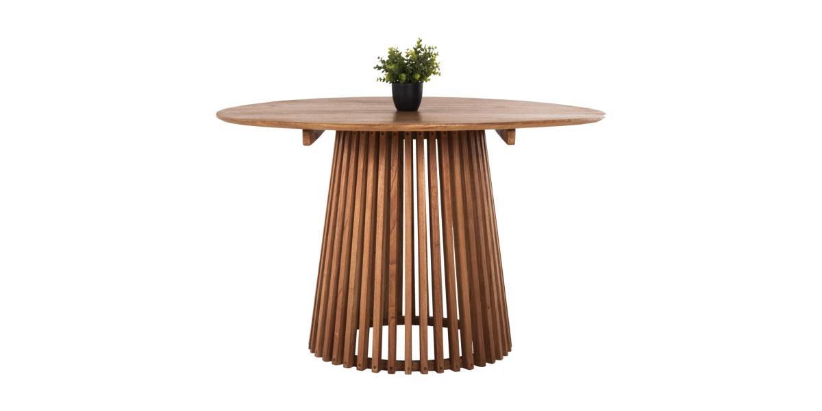 ΤΡΑΠΕΖΙ ΤΡΑΠΕΖΑΡΙΑΣ FRANTZ HM9388.11 ΜΑΣΙΦ MINDI ΞΥΛΟ ΣΕ ΦΥΣΙΚΟ Φ120X76,5Υεκ.