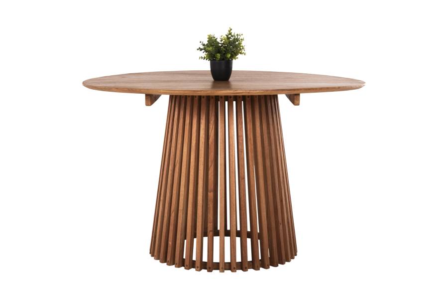ΤΡΑΠΕΖΙ ΤΡΑΠΕΖΑΡΙΑΣ FRANTZ HM9388.11 ΜΑΣΙΦ MINDI ΞΥΛΟ ΣΕ ΦΥΣΙΚΟ Φ120X76,5Υεκ.