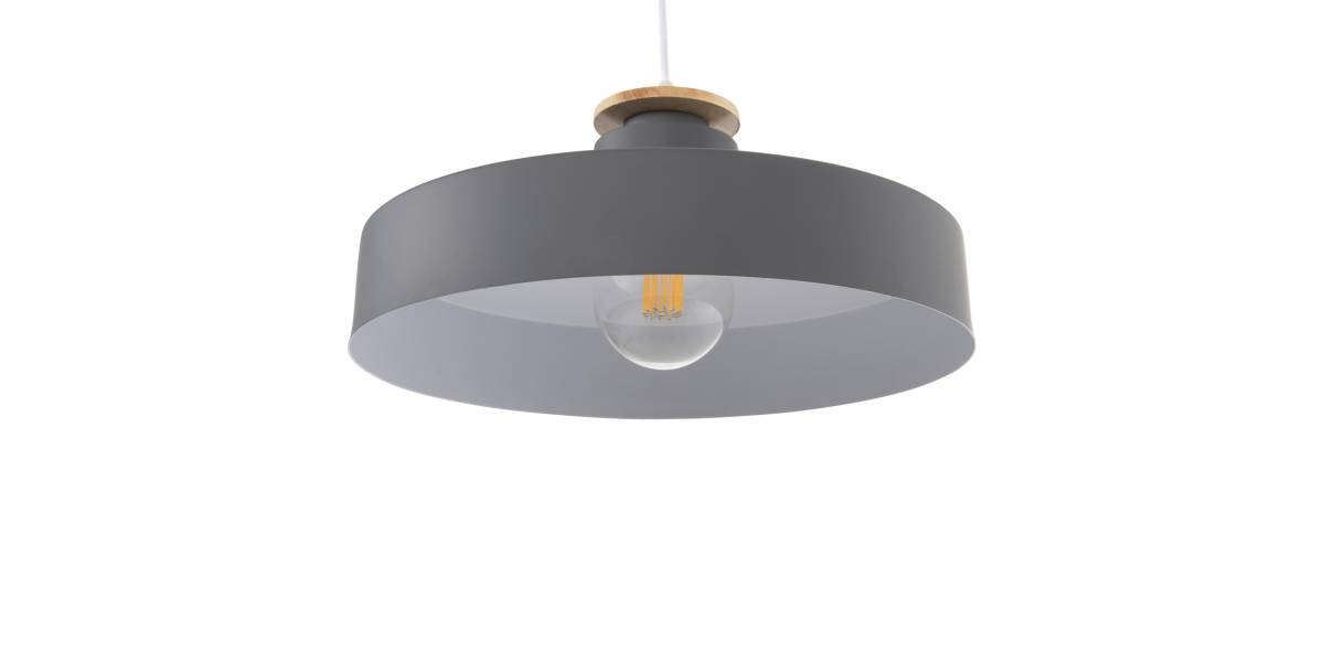 ΦΩΤΙΣΤΙΚΟ ΟΡΟΦΗΣ ΚΡΕΜΑΣΤΟ HM4159.03 ΓΚΡΙ ΜΕΤΑΛΛΙΚΟ ΚΑΠΕΛΟ Φ40x116Υεκ