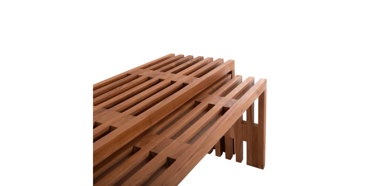 ΤΡΑΠΕΖΙΑ ΣΑΛΟΝΙΟΥ ΣΕΤ 2ΤΜΧ NYA HM9828 ΜΑΣΙΦ ΞΥΛΟ TEAK ΣΕ ΦΥΣΙΚΟ 110x30x46Υεκ.
