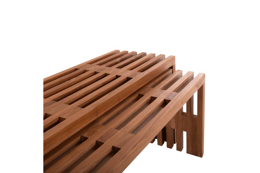 ΤΡΑΠΕΖΙΑ ΣΑΛΟΝΙΟΥ ΣΕΤ 2ΤΜΧ NYA HM9828 ΜΑΣΙΦ ΞΥΛΟ TEAK ΣΕ ΦΥΣΙΚΟ 110x30x46Υεκ.
