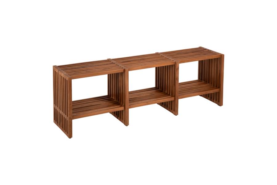 ΚΟΝΣΟΛΑ NYA HM9831 ΜΑΣΙΦ ΞΥΛΟ TEAK ΣΕ ΦΥΣΙΚΟ ΧΡΩΜΑ 130x29,5x46Υ εκ.