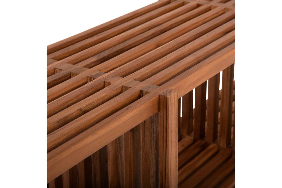 ΚΟΝΣΟΛΑ NYA HM9831 ΜΑΣΙΦ ΞΥΛΟ TEAK ΣΕ ΦΥΣΙΚΟ ΧΡΩΜΑ 130x29,5x46Υ εκ.