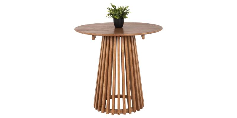 ΤΡΑΠΕΖΙ ΤΡΑΠΕΖΑΡΙΑΣ ΣΤΡΟΓΓΥΛΟ FRANTZ HM9832.11 ΜΑΣΙΦ ΞΥΛΟ MINDI ΣΕ ΦΥΣΙΚΟ Φ80X75Υεκ.