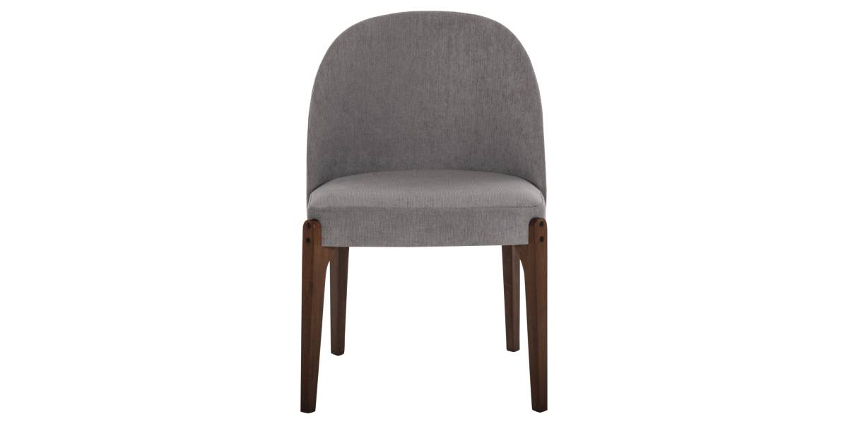 ΚΑΡΕΚΛΑ ΤΡΑΠΕΖΑΡΙΑΣ RAMMER HM9744.01 RUBBERWOOD ΣΕ ΚΑΡΥΔΙ-ΓΚΡΙ ΥΦΑΣΜΑ 57x55x86Υεκ.