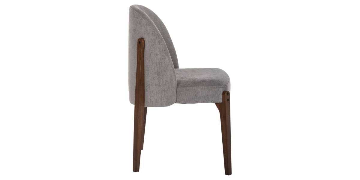 ΚΑΡΕΚΛΑ ΤΡΑΠΕΖΑΡΙΑΣ RAMMER HM9744.01 RUBBERWOOD ΣΕ ΚΑΡΥΔΙ-ΓΚΡΙ ΥΦΑΣΜΑ 57x55x86Υεκ.
