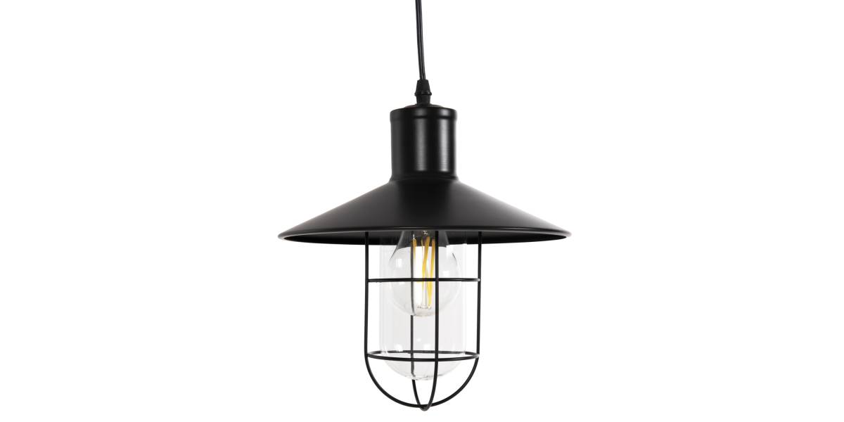 ΦΩΤΙΣΤΙΚΟ ΟΡΟΦΗΣ ΚΡΕΜΑΣΤΟ HM4119 ΜΑΥΡΟ ΜΕΤΑΛΛΙΚΟ-ΓΥΑΛΙ Φ26x125Yεκ