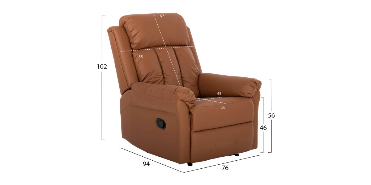 ΠΟΛΥΘΡΟΝΑ ΜΑΣΑΖ HAPPER HM9785.12 ΚΑΦΕ PU 76x94x102Υ εκ.