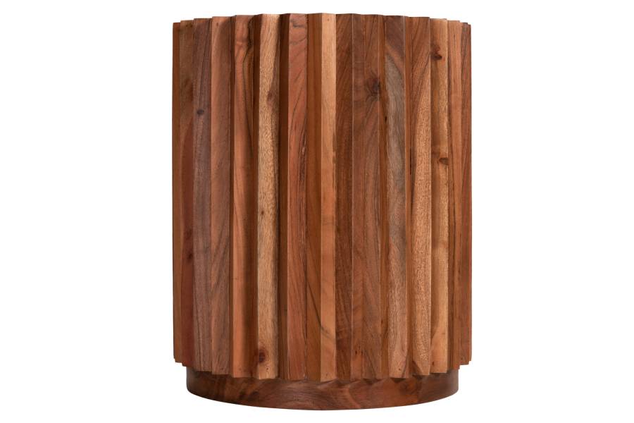 ΒΟΗΘΗΤΙΚΟ ΤΡΑΠΕΖΙ ΣΤΡΟΓΓΥΛΟ SEDGE HM9696 ΜΑΣΙΦ ΑΚΑΚΙΑ-ΦΥΣΙΚΟ ΧΡΩΜΑ Φ40x50Υεκ.