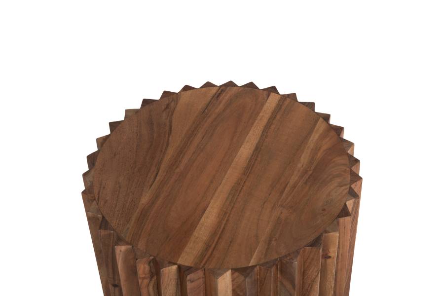 ΒΟΗΘΗΤΙΚΟ ΤΡΑΠΕΖΙ ΣΤΡΟΓΓΥΛΟ SEDGE HM9696 ΜΑΣΙΦ ΑΚΑΚΙΑ-ΦΥΣΙΚΟ ΧΡΩΜΑ Φ40x50Υεκ.
