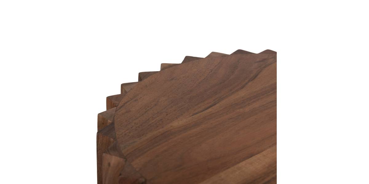 ΒΟΗΘΗΤΙΚΟ ΤΡΑΠΕΖΙ ΣΤΡΟΓΓΥΛΟ SEDGE HM9696 ΜΑΣΙΦ ΑΚΑΚΙΑ-ΦΥΣΙΚΟ ΧΡΩΜΑ Φ40x50Υεκ.
