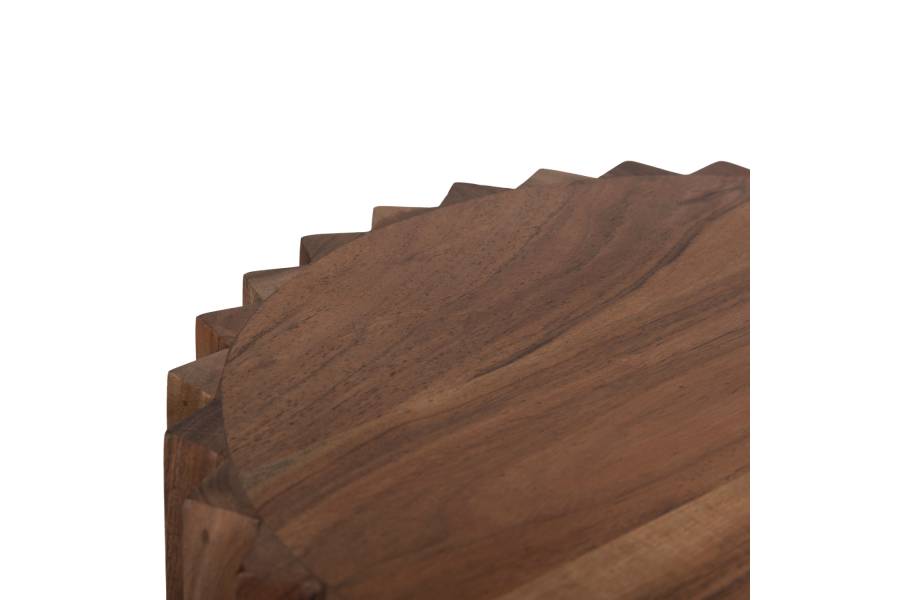 ΒΟΗΘΗΤΙΚΟ ΤΡΑΠΕΖΙ ΣΤΡΟΓΓΥΛΟ SEDGE HM9696 ΜΑΣΙΦ ΑΚΑΚΙΑ-ΦΥΣΙΚΟ ΧΡΩΜΑ Φ40x50Υεκ.