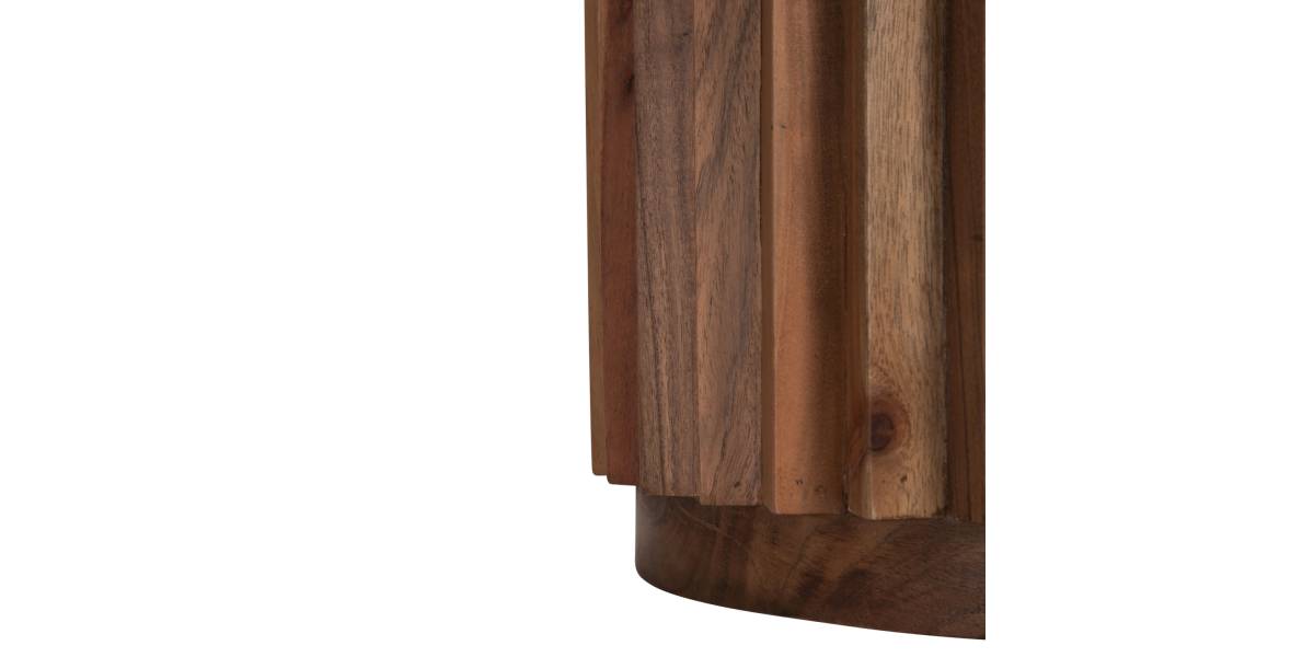 ΒΟΗΘΗΤΙΚΟ ΤΡΑΠΕΖΙ ΣΤΡΟΓΓΥΛΟ SEDGE HM9696 ΜΑΣΙΦ ΑΚΑΚΙΑ-ΦΥΣΙΚΟ ΧΡΩΜΑ Φ40x50Υεκ.