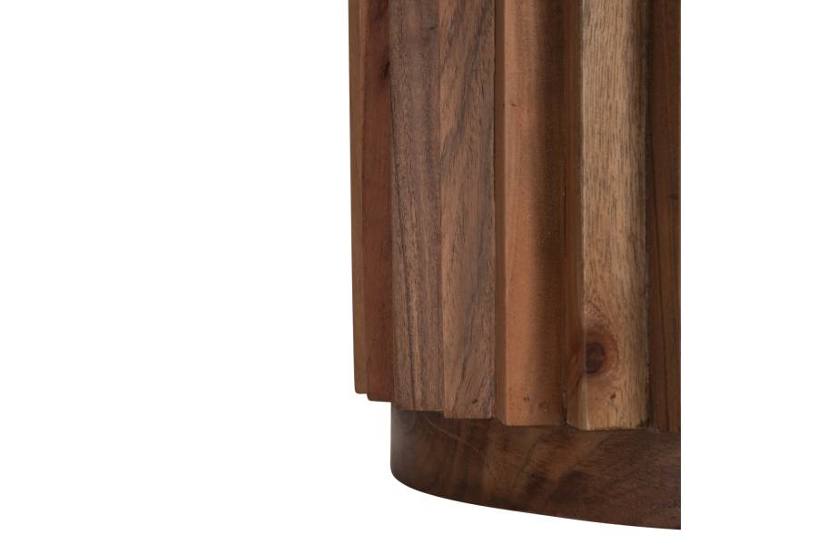 ΒΟΗΘΗΤΙΚΟ ΤΡΑΠΕΖΙ ΣΤΡΟΓΓΥΛΟ SEDGE HM9696 ΜΑΣΙΦ ΑΚΑΚΙΑ-ΦΥΣΙΚΟ ΧΡΩΜΑ Φ40x50Υεκ.