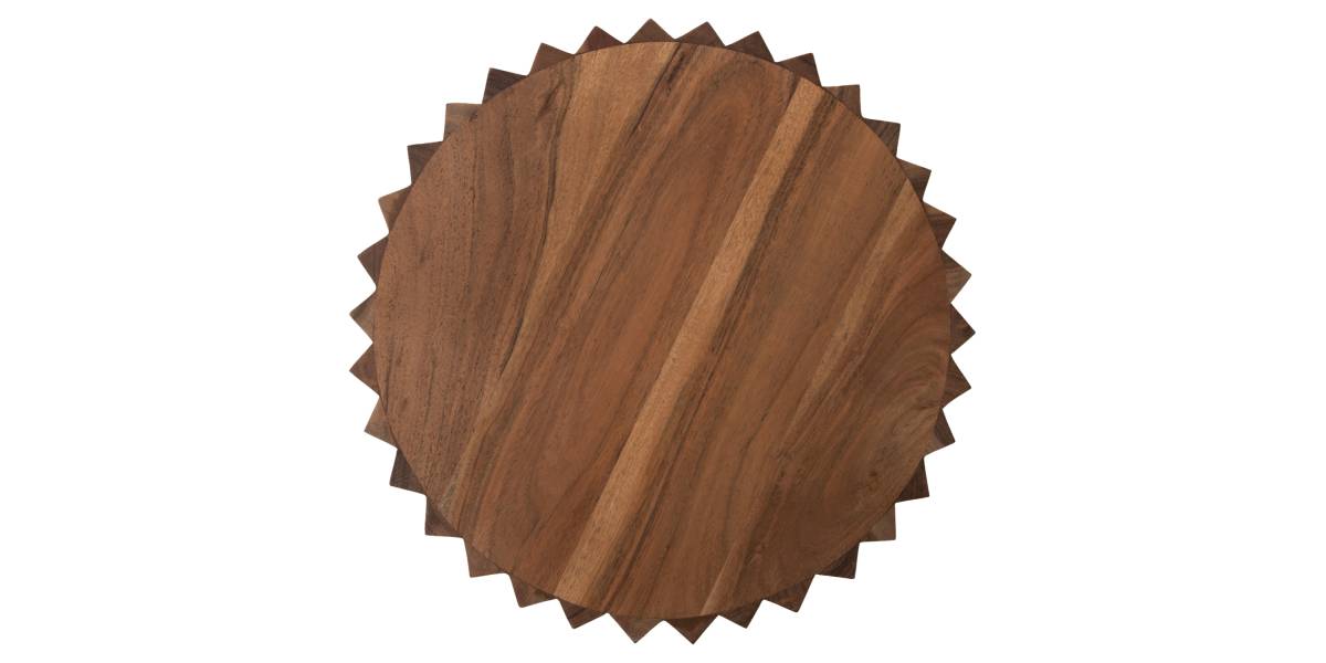 ΒΟΗΘΗΤΙΚΟ ΤΡΑΠΕΖΙ ΣΤΡΟΓΓΥΛΟ SEDGE HM9696 ΜΑΣΙΦ ΑΚΑΚΙΑ-ΦΥΣΙΚΟ ΧΡΩΜΑ Φ40x50Υεκ.