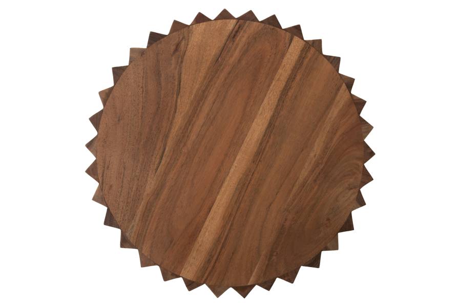 ΒΟΗΘΗΤΙΚΟ ΤΡΑΠΕΖΙ ΣΤΡΟΓΓΥΛΟ SEDGE HM9696 ΜΑΣΙΦ ΑΚΑΚΙΑ-ΦΥΣΙΚΟ ΧΡΩΜΑ Φ40x50Υεκ.