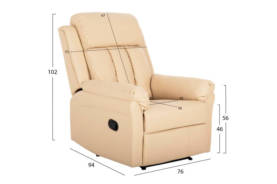 ΠΟΛΥΘΡΟΝΑ ΜΑΣΑΖ HAPPER HM9785.13 ΕΚΡΟΥ PU 76x94x102Υ εκ.