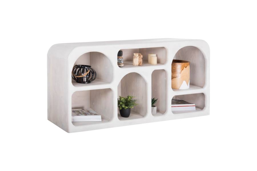 ΜΠΟΥΦΕΣ HANDYR HM9705 ΜΑΣΙΦ ΞΥΛΟ MANGO ΣΕ ΛΕΥΚΟ ΧΡΩΜΑ 165x35x75Yεκ.