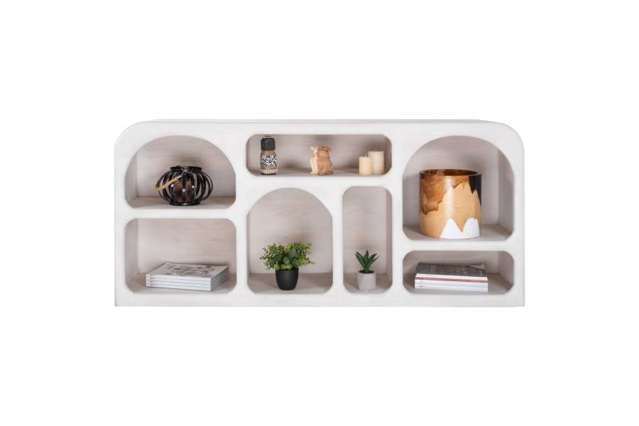 ΜΠΟΥΦΕΣ HANDYR HM9705 ΜΑΣΙΦ ΞΥΛΟ MANGO ΣΕ ΛΕΥΚΟ ΧΡΩΜΑ 165x35x75Yεκ.