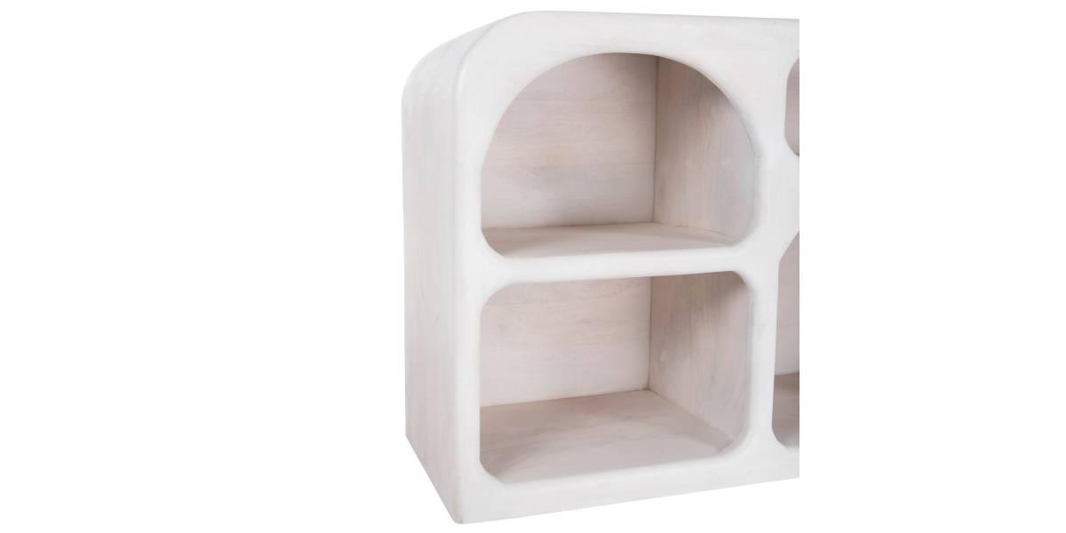 ΜΠΟΥΦΕΣ HANDYR HM9705 ΜΑΣΙΦ ΞΥΛΟ MANGO ΣΕ ΛΕΥΚΟ ΧΡΩΜΑ 165x35x75Yεκ.