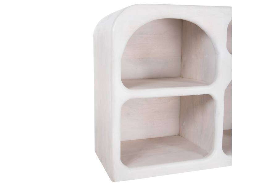 ΜΠΟΥΦΕΣ HANDYR HM9705 ΜΑΣΙΦ ΞΥΛΟ MANGO ΣΕ ΛΕΥΚΟ ΧΡΩΜΑ 165x35x75Yεκ.