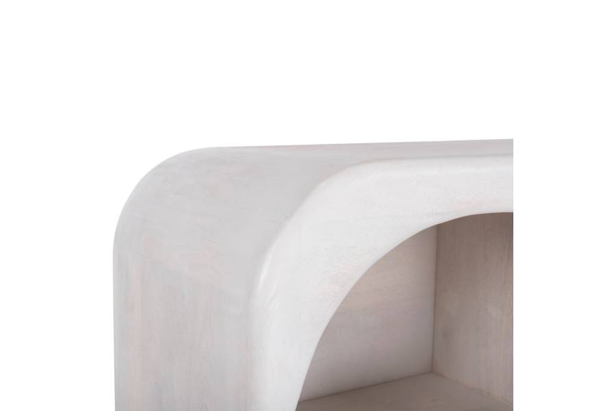 ΜΠΟΥΦΕΣ HANDYR HM9705 ΜΑΣΙΦ ΞΥΛΟ MANGO ΣΕ ΛΕΥΚΟ ΧΡΩΜΑ 165x35x75Yεκ.