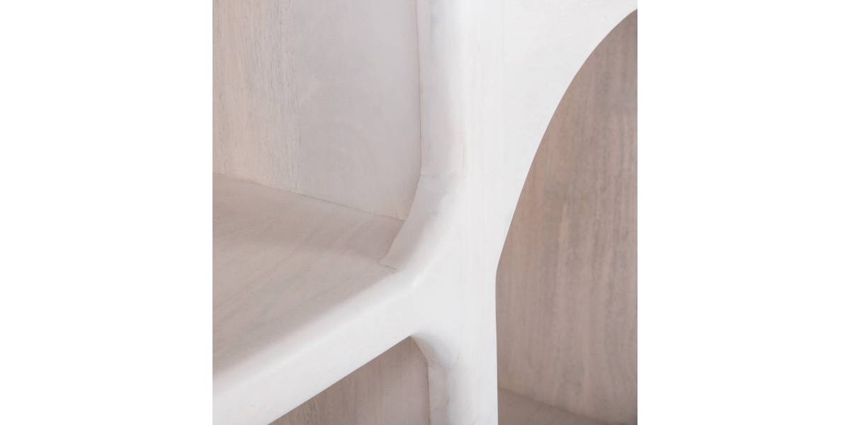 ΜΠΟΥΦΕΣ HANDYR HM9705 ΜΑΣΙΦ ΞΥΛΟ MANGO ΣΕ ΛΕΥΚΟ ΧΡΩΜΑ 165x35x75Yεκ.