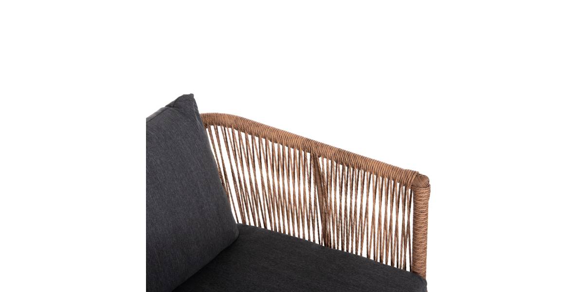 ΣΑΛΟΝΙ ΕΞ.ΧΩΡΟΥ 4ΤΜΧ FREJA HM6057.03 ΑΛΟΥΜ.ΑΝΘΡΑΚΙ-PE RATTAN ΜΠΕΖ-ΑΝΘΡΑΚΙ ΜΑΞΙΛΑΡΙΑ