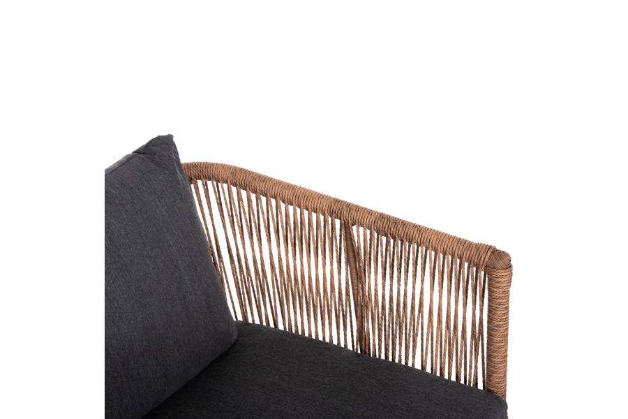 ΣΑΛΟΝΙ ΕΞ.ΧΩΡΟΥ 4ΤΜΧ FREJA HM6057.03 ΑΛΟΥΜ.ΑΝΘΡΑΚΙ-PE RATTAN ΜΠΕΖ-ΑΝΘΡΑΚΙ ΜΑΞΙΛΑΡΙΑ