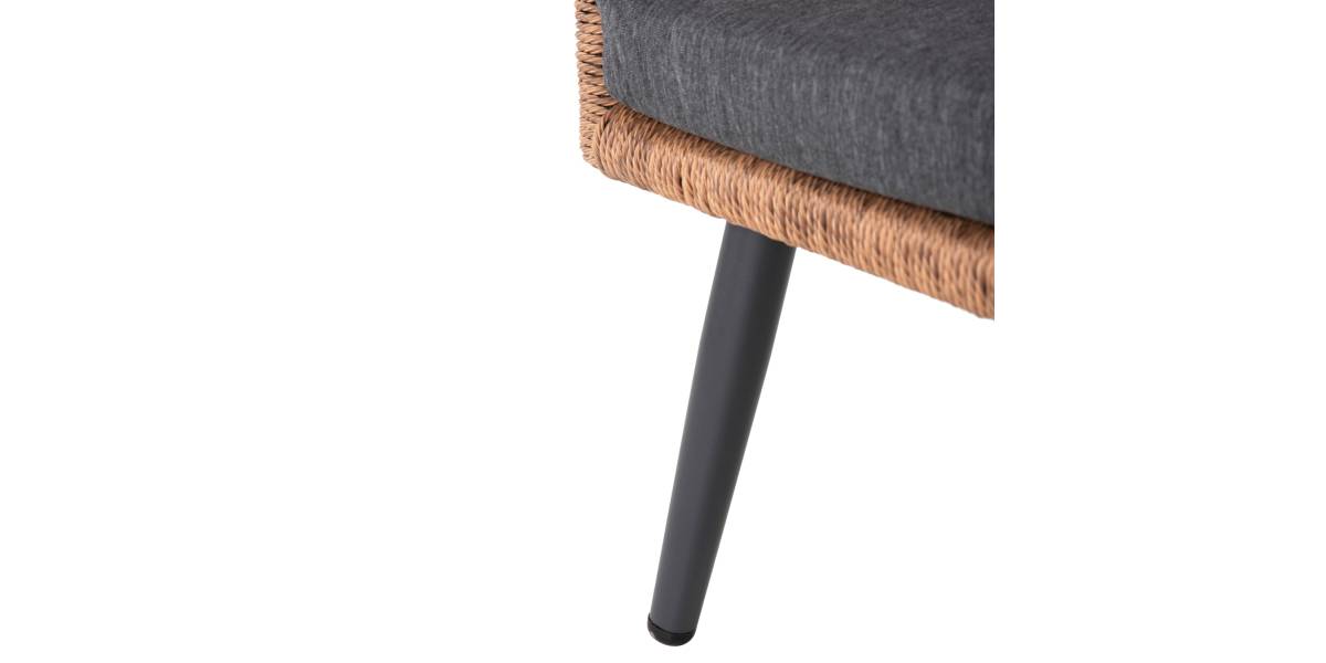 ΣΑΛΟΝΙ ΕΞ.ΧΩΡΟΥ 4ΤΜΧ FREJA HM6057.03 ΑΛΟΥΜ.ΑΝΘΡΑΚΙ-PE RATTAN ΜΠΕΖ-ΑΝΘΡΑΚΙ ΜΑΞΙΛΑΡΙΑ